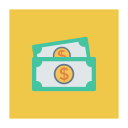 پیش‌نمایش فایل cash-989 از پک کسب‌وکار و اداره – آیکن‌های فلت مربعی