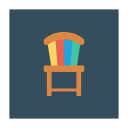 پیش‌نمایش فایل chair-435 از پک کسب‌وکار و اداره – آیکن‌های فلت مربعی