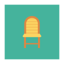 پیش‌نمایش فایل chair-437 از پک کسب‌وکار و اداره – آیکن‌های فلت مربعی