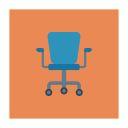 پیش‌نمایش فایل chair-441 از پک کسب‌وکار و اداره – آیکن‌های فلت مربعی