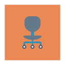 پیش‌نمایش فایل chair-442 از پک کسب‌وکار و اداره – آیکن‌های فلت مربعی