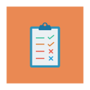 پیش‌نمایش فایل checklist-469 از پک کسب‌وکار و اداره – آیکن‌های فلت مربعی