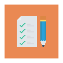 پیش‌نمایش فایل checklist-470 از پک کسب‌وکار و اداره – آیکن‌های فلت مربعی