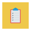 پیش‌نمایش فایل checklist-472 از پک کسب‌وکار و اداره – آیکن‌های فلت مربعی
