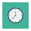 پیش‌نمایش فایل clock-1029 از پک کسب‌وکار و اداره – آیکن‌های فلت مربعی
