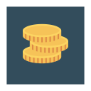 پیش‌نمایش فایل coin-515 از پک کسب‌وکار و اداره – آیکن‌های فلت مربعی