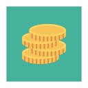 پیش‌نمایش فایل coins-178 از پک کسب‌وکار و اداره – آیکن‌های فلت مربعی