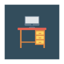 پیش‌نمایش فایل computer-1372 از پک کسب‌وکار و اداره – آیکن‌های فلت مربعی