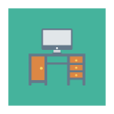 پیش‌نمایش فایل computer-1374 از پک کسب‌وکار و اداره – آیکن‌های فلت مربعی