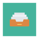 پیش‌نمایش فایل document-case-2 از پک کسب‌وکار و اداره – آیکن‌های فلت مربعی