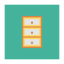 پیش‌نمایش فایل drawer-257 از پک کسب‌وکار و اداره – آیکن‌های فلت مربعی