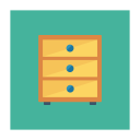 پیش‌نمایش فایل drawer-259 از پک کسب‌وکار و اداره – آیکن‌های فلت مربعی