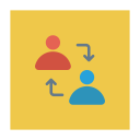 پیش‌نمایش فایل exchange-employee-3 از پک کسب‌وکار و اداره – آیکن‌های فلت مربعی