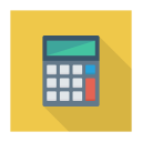 پیش‌نمایش فایل calculator-843 از پک کسب‌وکار و اداره – سبک فلت مربعی سایه‌دار