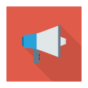 پیش‌نمایش فایل megaphone-295 از پک کسب‌وکار و اداره – سبک فلت مربعی سایه‌دار
