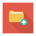 پیش‌نمایش فایل add-folder-16 از پک کسب‌وکار و اداره – سبک فلت مربعی سایه‌دار