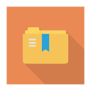 پیش‌نمایش فایل bookmark-folder-12 از پک کسب‌وکار و اداره – سبک فلت مربعی سایه‌دار
