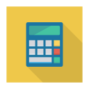 پیش‌نمایش فایل calculator-844 از پک کسب‌وکار و اداره – سبک فلت مربعی سایه‌دار