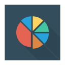 پیش‌نمایش فایل pie-chart-150 از پک کسب‌وکار و اداره – سبک فلت مربعی سایه‌دار