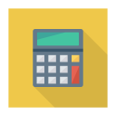 پیش‌نمایش فایل calculator-845 از پک کسب‌وکار و اداره – سبک فلت مربعی سایه‌دار