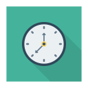 پیش‌نمایش فایل clock-1030 از پک کسب‌وکار و اداره – سبک فلت مربعی سایه‌دار