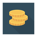 پیش‌نمایش فایل coin-516 از پک کسب‌وکار و اداره – سبک فلت مربعی سایه‌دار