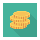 پیش‌نمایش فایل coins-179 از پک کسب‌وکار و اداره – سبک فلت مربعی سایه‌دار