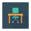 پیش‌نمایش فایل desk-281 از پک کسب‌وکار و اداره – سبک فلت مربعی سایه‌دار