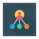 پیش‌نمایش فایل employee-link از پک کسب‌وکار و اداره – سبک فلت مربعی سایه‌دار