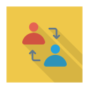 پیش‌نمایش فایل exchange-employee-4 از پک کسب‌وکار و اداره – سبک فلت مربعی سایه‌دار