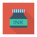 پیش‌نمایش فایل ink-bottle-9 از پک کسب‌وکار و اداره – سبک فلت مربعی سایه‌دار