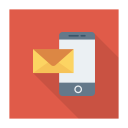 پیش‌نمایش فایل mobile-email-2 از پک کسب‌وکار و اداره – سبک فلت مربعی سایه‌دار