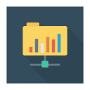 پیش‌نمایش فایل network-connected-folder-4 از پک کسب‌وکار و اداره – سبک فلت مربعی سایه‌دار