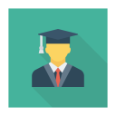 پیش‌نمایش فایل graduate-113 از پک آواتارهای فلت مربعی سایه‌دار