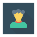 پیش‌نمایش فایل grandmother-19 از پک آواتارهای فلت مربعی سایه‌دار
