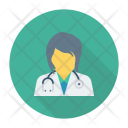 پیش‌نمایش فایل ladydoctor از پک آواتارهای فلت دایره‌ای سایه‌دار