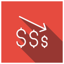 پیش‌نمایش فایل decrease-rate-2 از پک رابط کاربری – سبک مربعی سایه‌دار