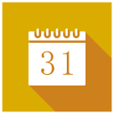 پیش‌نمایش فایل calendar-1565 از پک رابط کاربری – سبک مربعی سایه‌دار