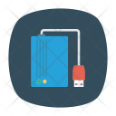 پیش‌نمایش فایل external-hard-disk-2 از پک دستگاه‌ها – سبک فلت مربعی گوشه‌گرد – جلد ۱