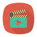 پیش‌نمایش فایل clapperboard-9 از پک موسیقی، صدا و ویدئو – سبک فلت مربعی سایه‌دار – جلد ۱