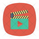پیش‌نمایش فایل clapperboard-10 از پک موسیقی، صدا و ویدئو – سبک فلت مربعی گوشه‌گرد – جلد ۱