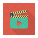 پیش‌نمایش فایل clapperboard-14 از پک موسیقی، صدا و ویدئو – سبک فلت مربعی سایه‌دار – جلد ۱