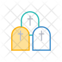 پیش‌نمایش فایل graveyard-35 از پک هالووین – سبک خطی رنگی – جلد ۳