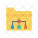 پیش‌نمایش فایل folder-data-hierarchy از پک فایل‌ها و پوشه‌ها – آیکن‌های فلت کاغذی