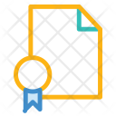 پیش‌نمایش فایل certificate-359 از پک حقوق و عدالت – آیکن‌های خطی رنگی