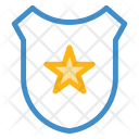 پیش‌نمایش فایل police-badge-15 از پک حقوق و عدالت – آیکن‌های خطی رنگی