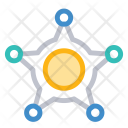پیش‌نمایش فایل star-badge-6 از پک حقوق و عدالت – آیکن‌های خطی رنگی