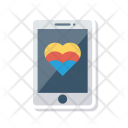 پیش‌نمایش فایل mobile-dating-application-6 از پک عشق و عاشقانه – آیکن‌های فلت کاغذی