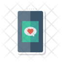 پیش‌نمایش فایل mobile-dating-application-7 از پک عشق و عاشقانه – آیکن‌های فلت کاغذی