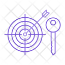 پیش‌نمایش فایل key-target از پک Web & SEO Line Color 